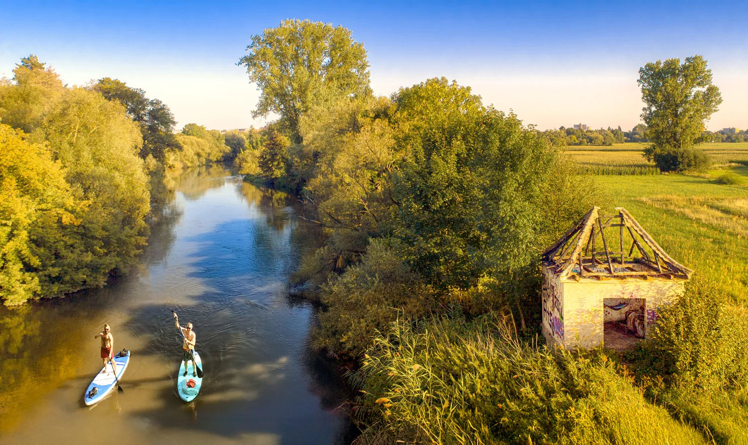 Paddelboarding auf der Regnitz